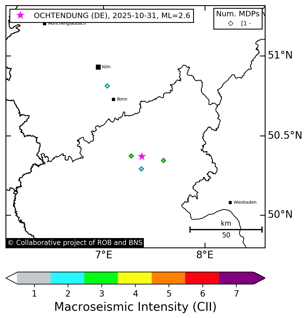 macroseismic inquiries data map